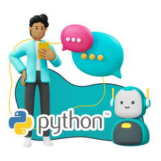 Умный чат-бот на Python - КИБЕРшкола программирования для детей, компьютерные курсы для школьников, начинающих и подростков - KIBERone г. Северодвинск
