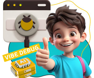 Тестирование & Vibe Debug. Охотники за багами - КИБЕРшкола программирования для детей, компьютерные курсы для школьников, начинающих и подростков - KIBERone г. Северодвинск
